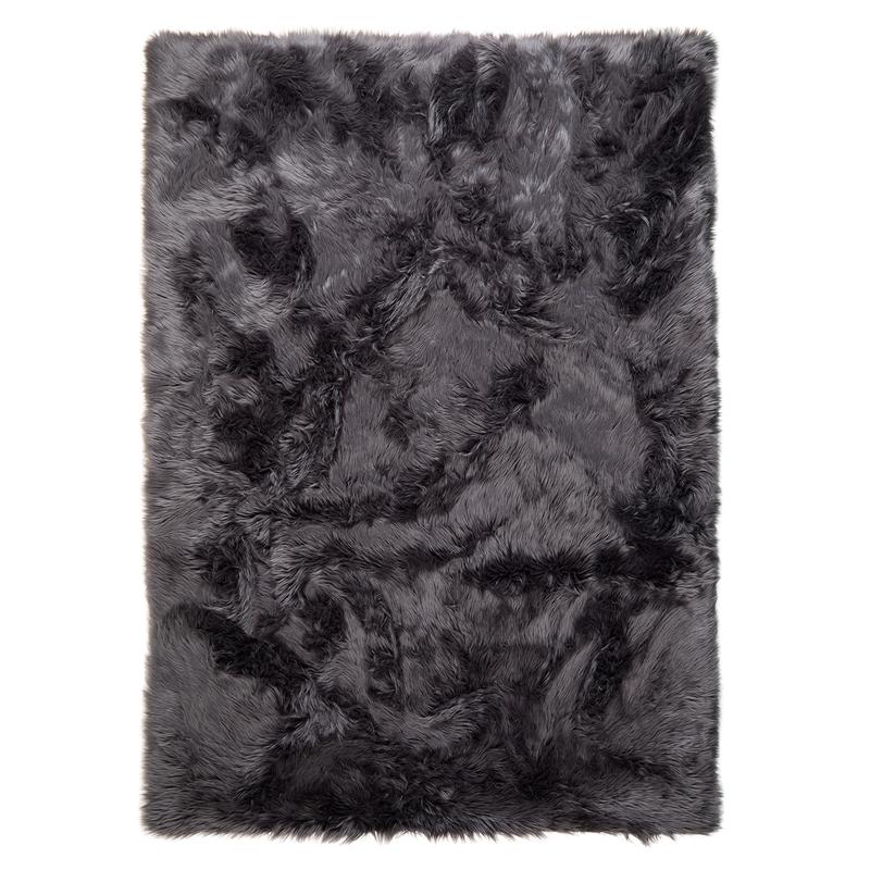 Tapis à poils longs anthracite