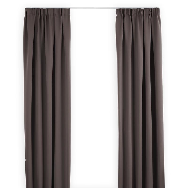 Curtains (250x150cm) Taupe hooks (blackout)