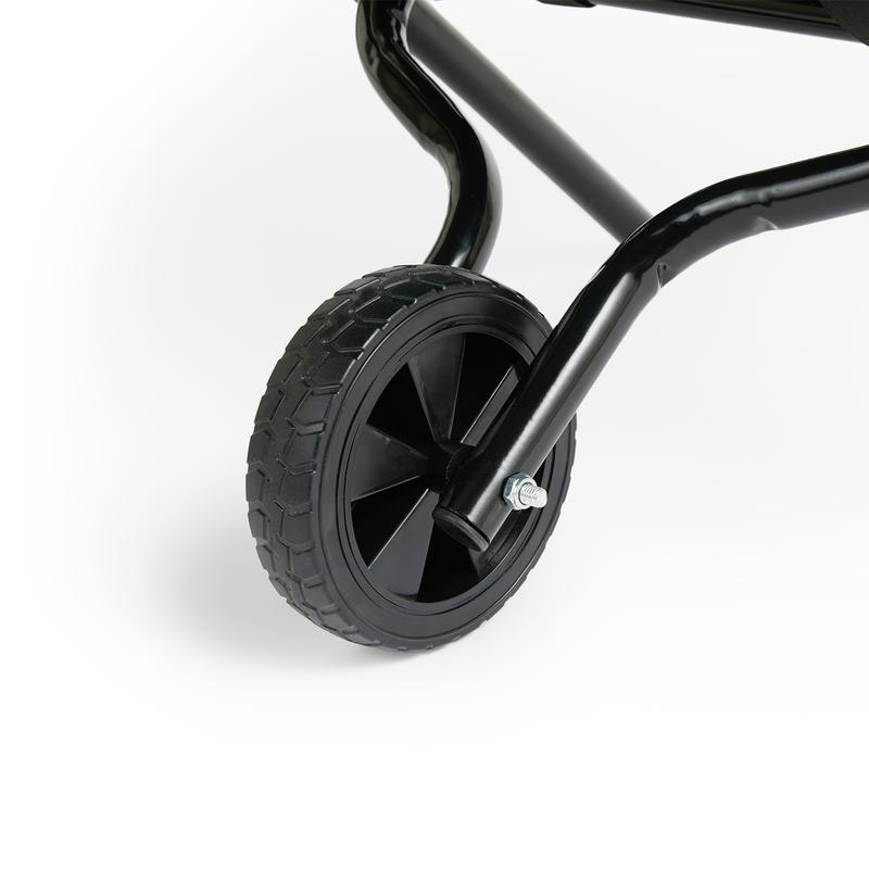Folding wheelbarrow - wheel close-up