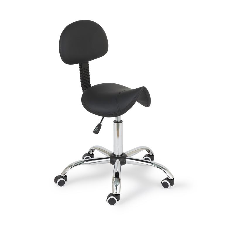 Tabouret ergonomique avec dossier vu de côté