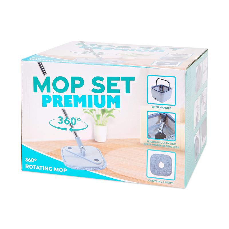 Mop set with 4 mops in packaging