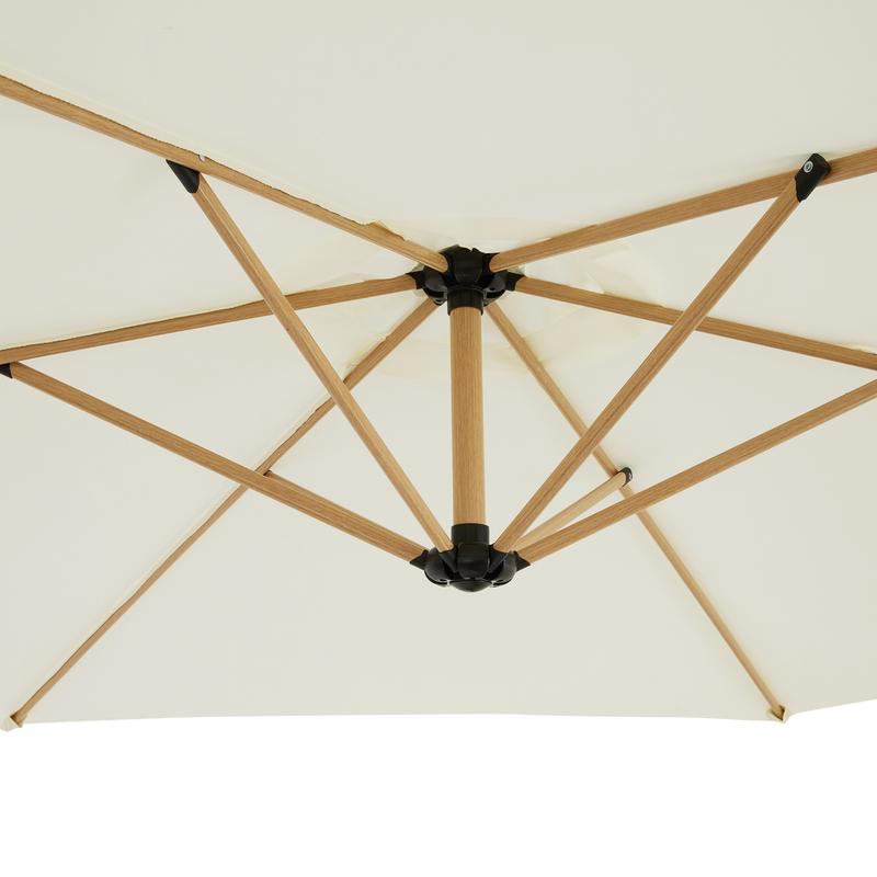 Structure aspect bois du parasol
