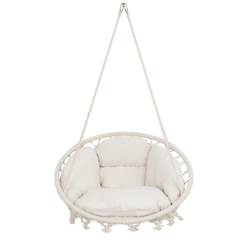 Macramé hanging chair - front view