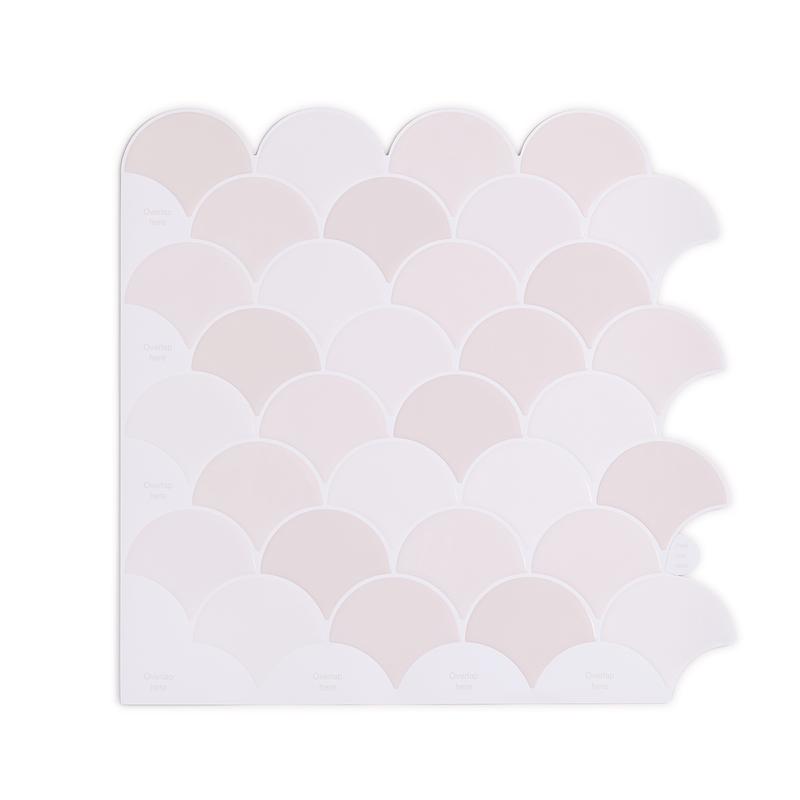 Self-adhesive tiles / stone strips - Pink fish scales