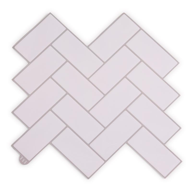 Adhesive strips kitchen/bathroom 23 pieces (2m2) - cream herringbone