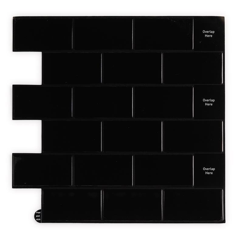 Adhesive strips kitchen/bathroom 23 pieces black