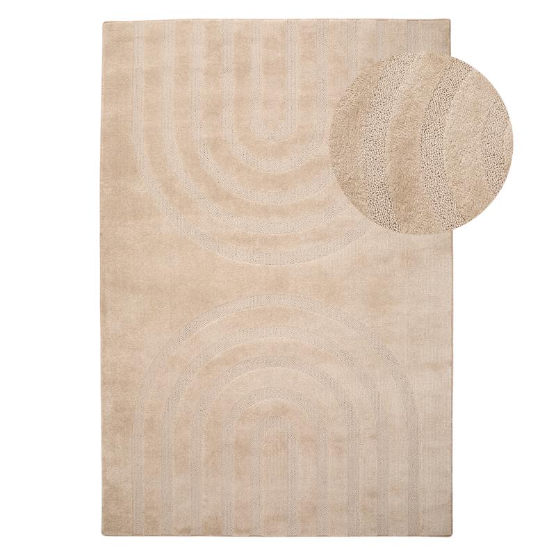 Tapis taupe 160 x 230 cm vu de près