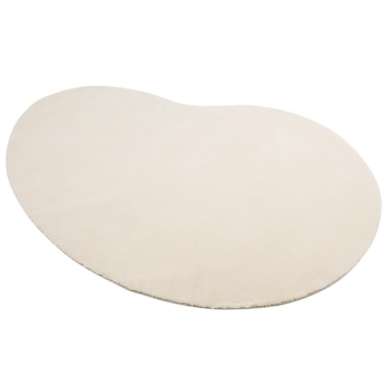 Tapis asymétrique crème extra-doux