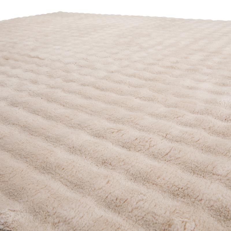 Tapis à pile haute crème