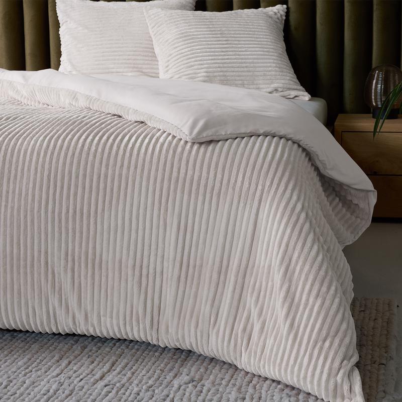 Ribbed Flannel duvet cover inside