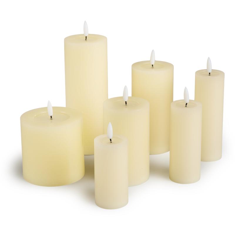 Luxurious set with LED candles 7-piece - Cream white - complete set