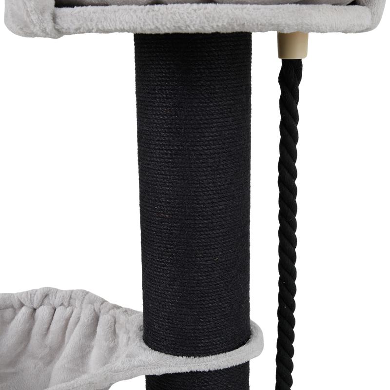 Sisal on scratching post with play rope