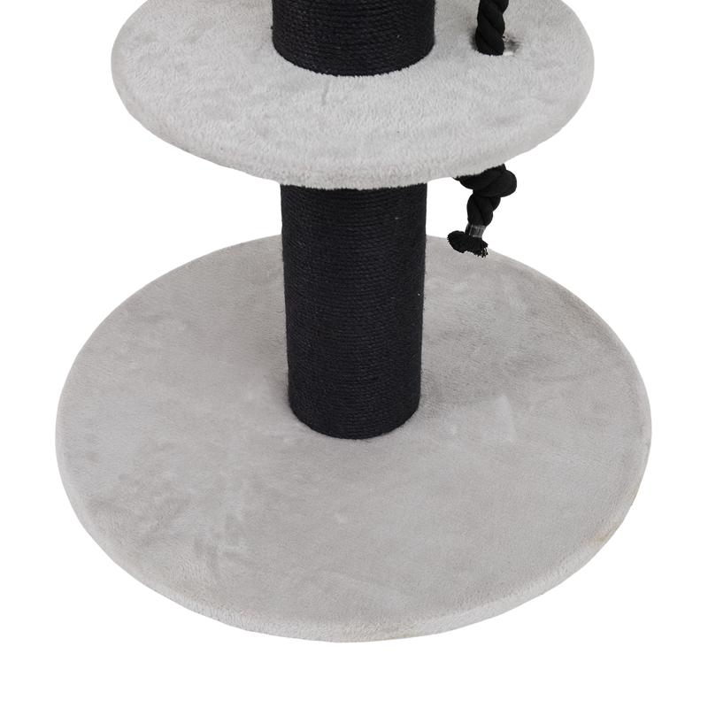 Foot of scratching post with play rope