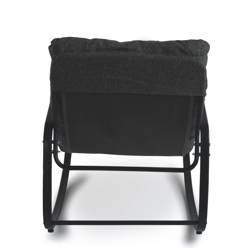 Rocking chair with cushion - back views