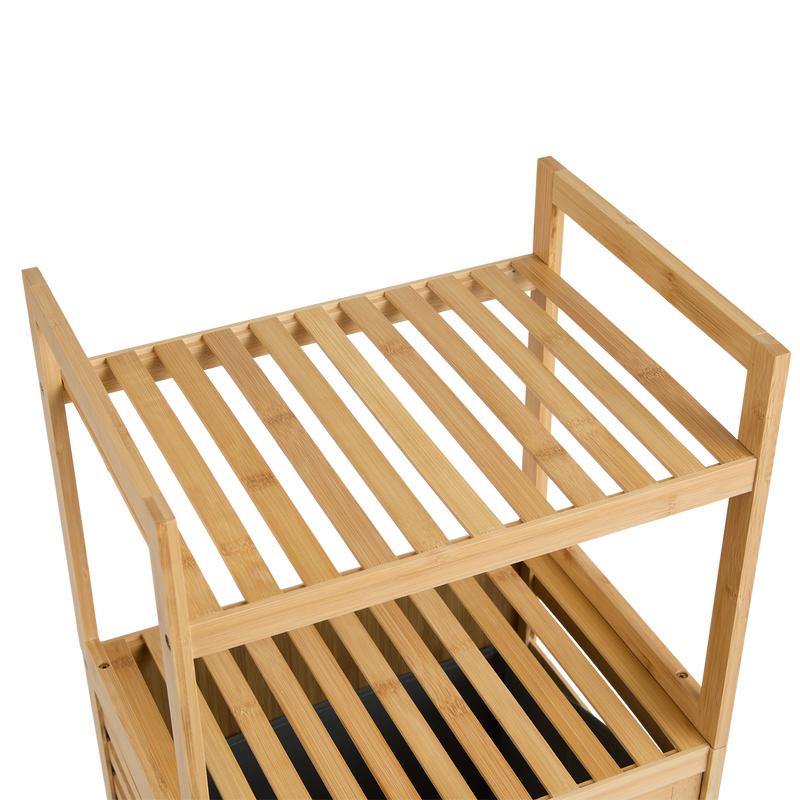 Luxury bamboo laundry basket 25 litres - detail