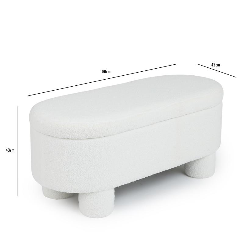 Teddy storage bench dimensions