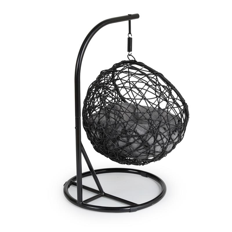 Hanging chair for cats – black / anthracite - different view