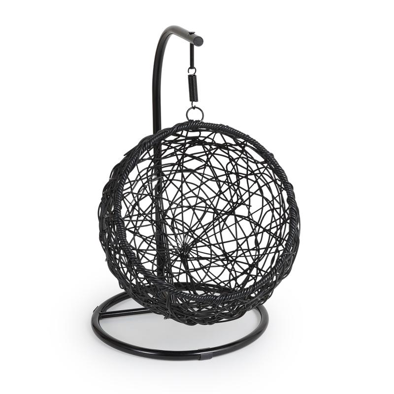 Hanging chair for cats – black / anthracite - empty