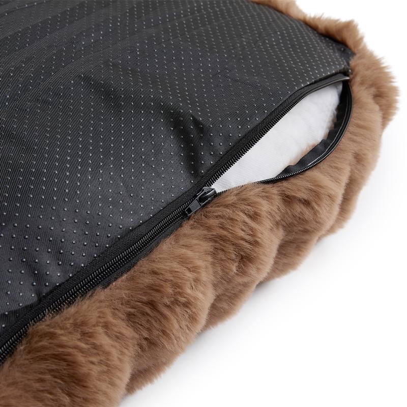 Pompom Fur dog cushion - zipped cover