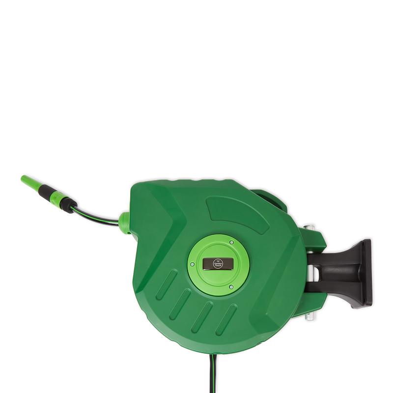 Garden hose - side view with reel