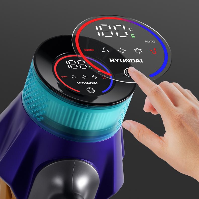 Hyundai Power Pro stick vacuum cleaner LED display