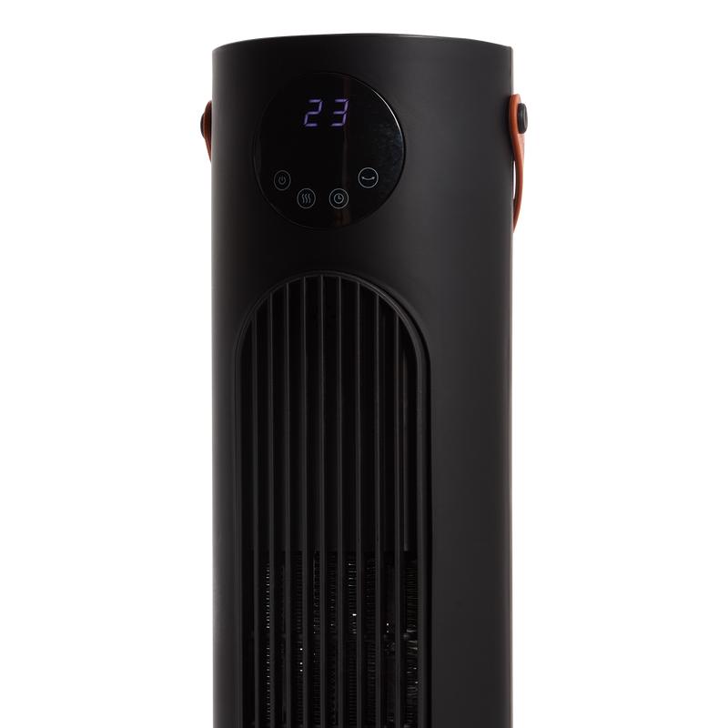 Sinji tower fan heater - close-up of control panel