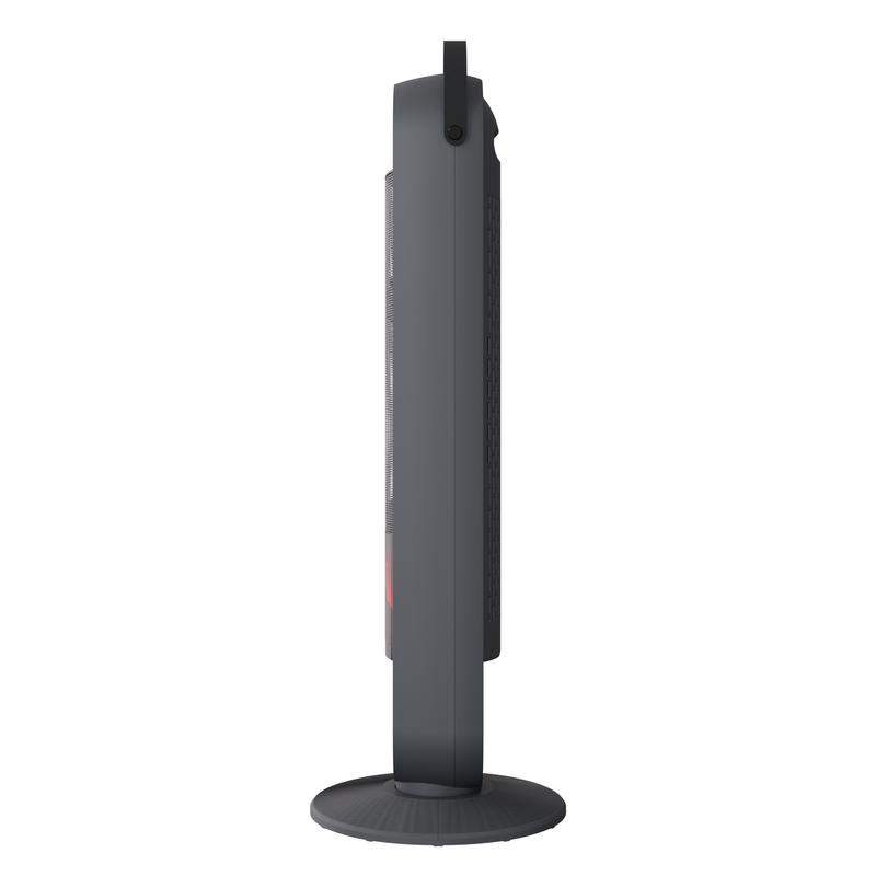 Sinji Flame tower fan heater - side view