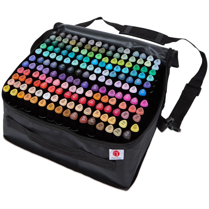 Twinmarkers set 170pcs - Tas geopend met markers