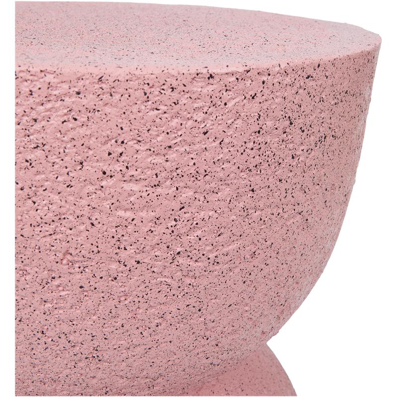 MgO side table - dusty rose - extreme close-up