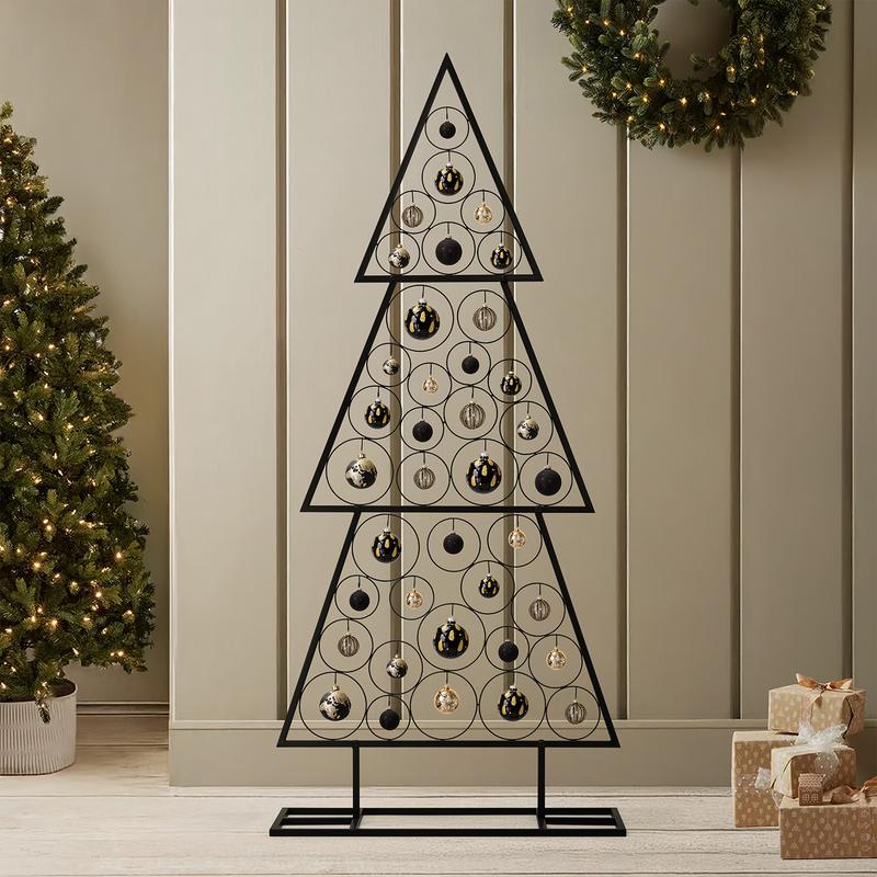 Metal Christmas tree – in living room