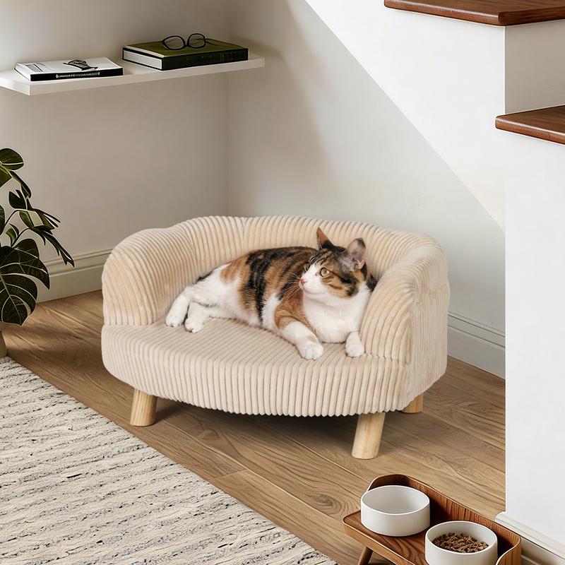 Teddy rib huisdierenfauteuil – taupe
