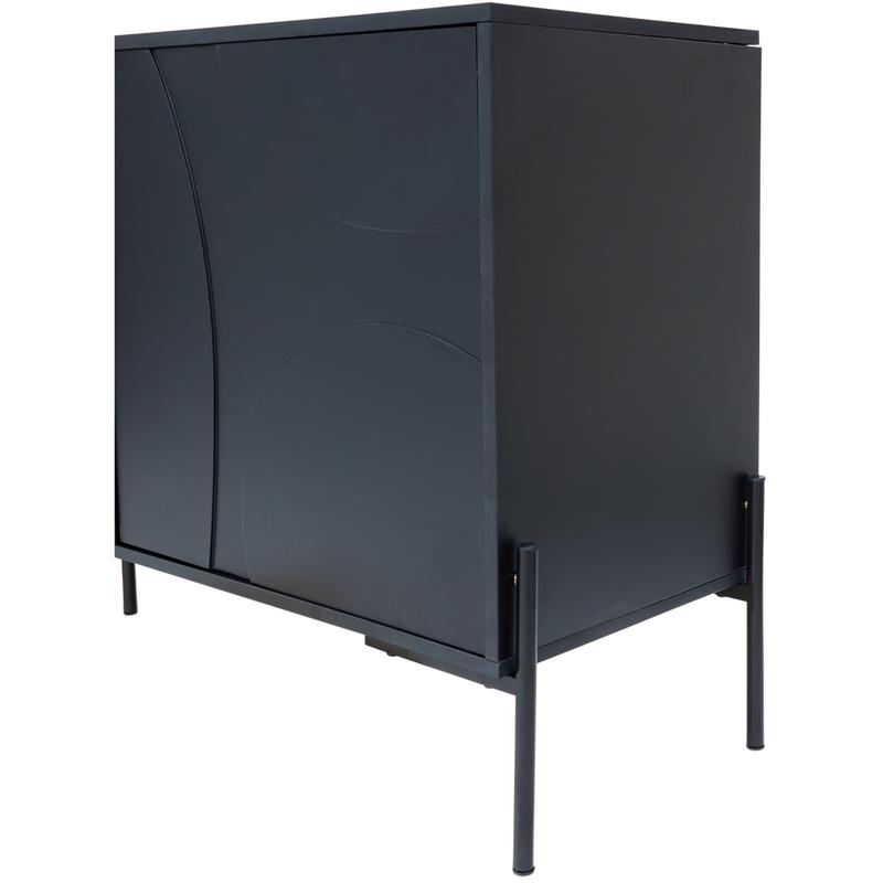 TV cabinet - black - angled view