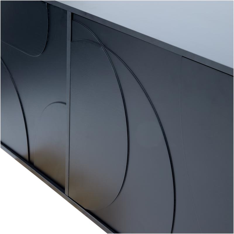 TV cabinet - black - close-up door