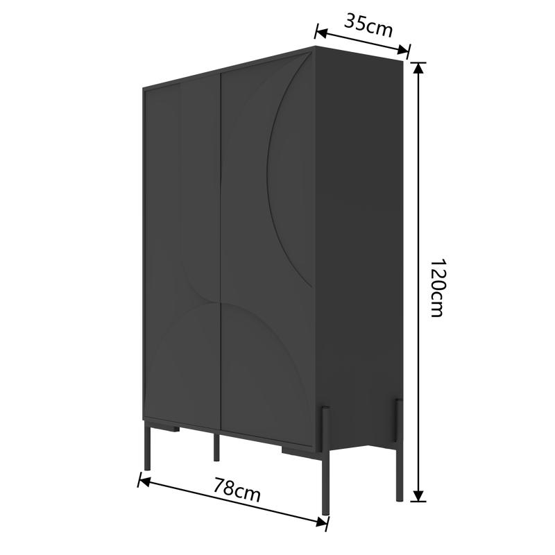 Cabinet – black – outer dimensions