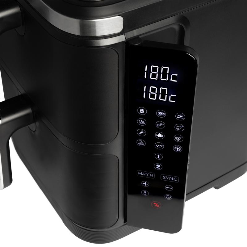 Double air fryer - display