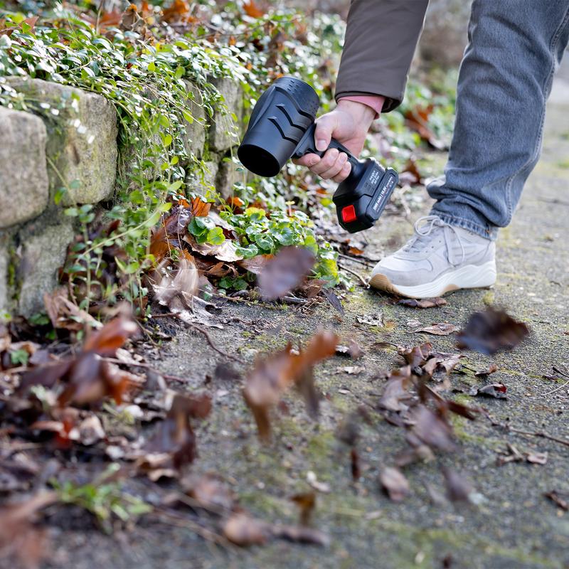 Turbo Jet cordless air blower used outside