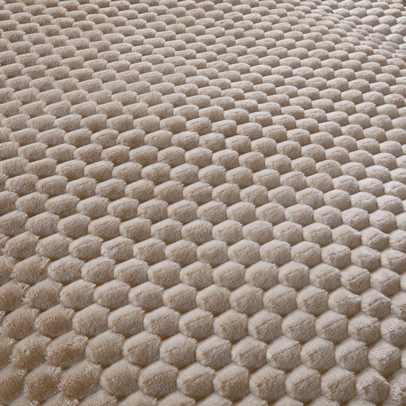 Teddy Hexagon duvet cover 240 x 220 cm - taupe - close-up of fabric