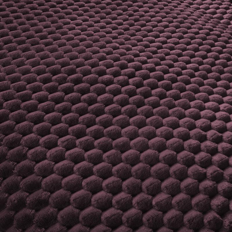 Teddy Hexagon duvet cover 140 x 200 cm - burgundy - close-up of fabric