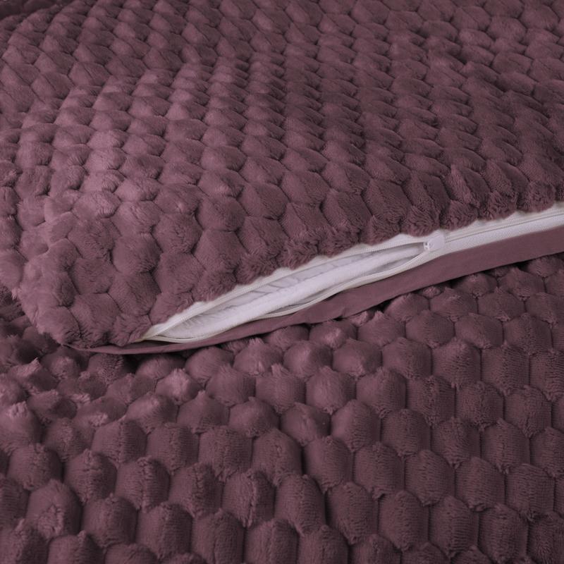 Teddy Hexagon duvet cover 200 x 220 cm - burgundy - pillowcase