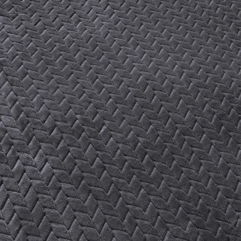 Teddy Herringbone duvet cover - anthracite - close-up pattern