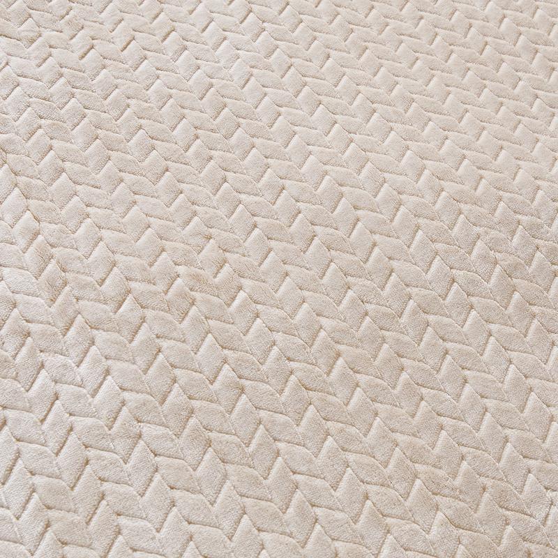 Teddy Herringbone duvet cover - cream white - close-up pattern