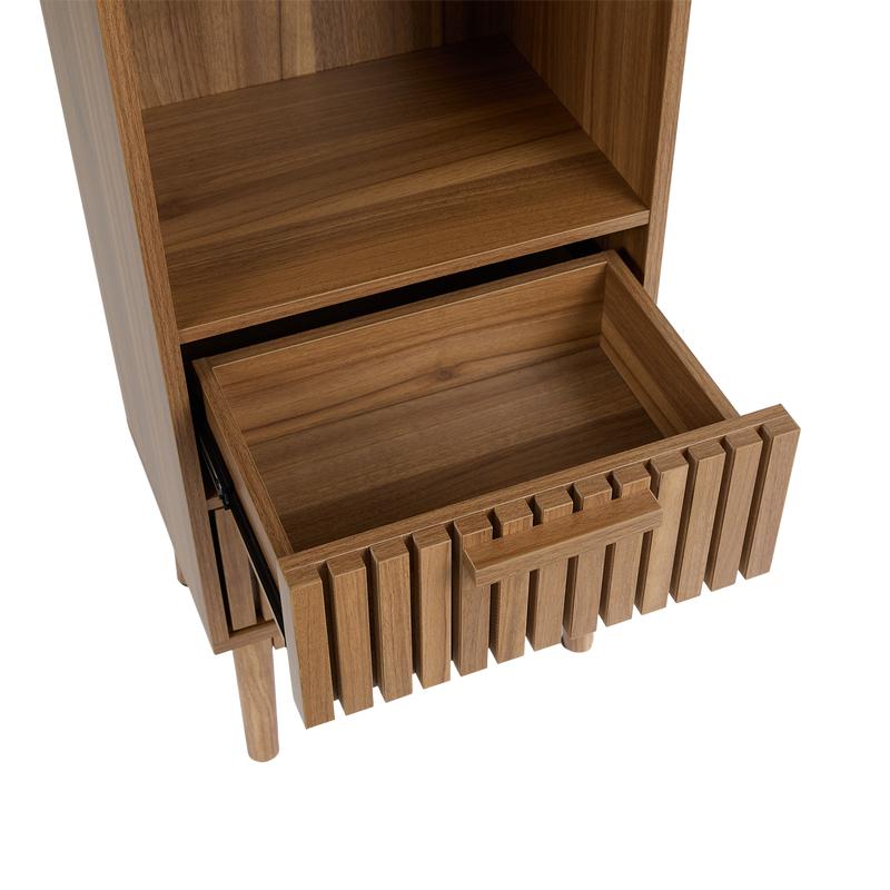 Bathroom cabinet with drawers and shelves - drawer open