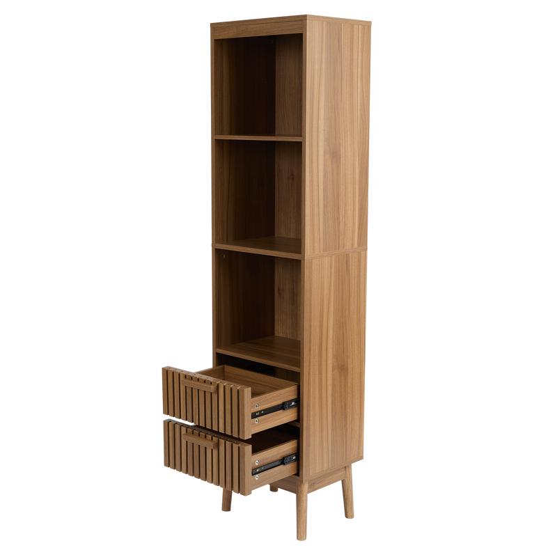 Bathroom cabinet with drawers and shelves - drawers open