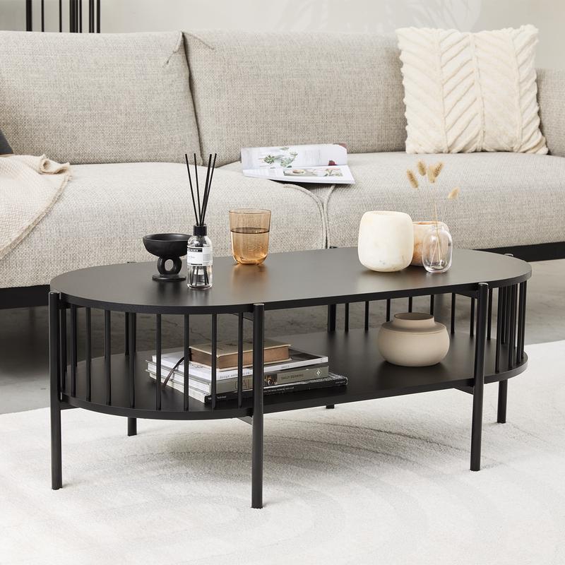 Hoxton black coffee table in living room