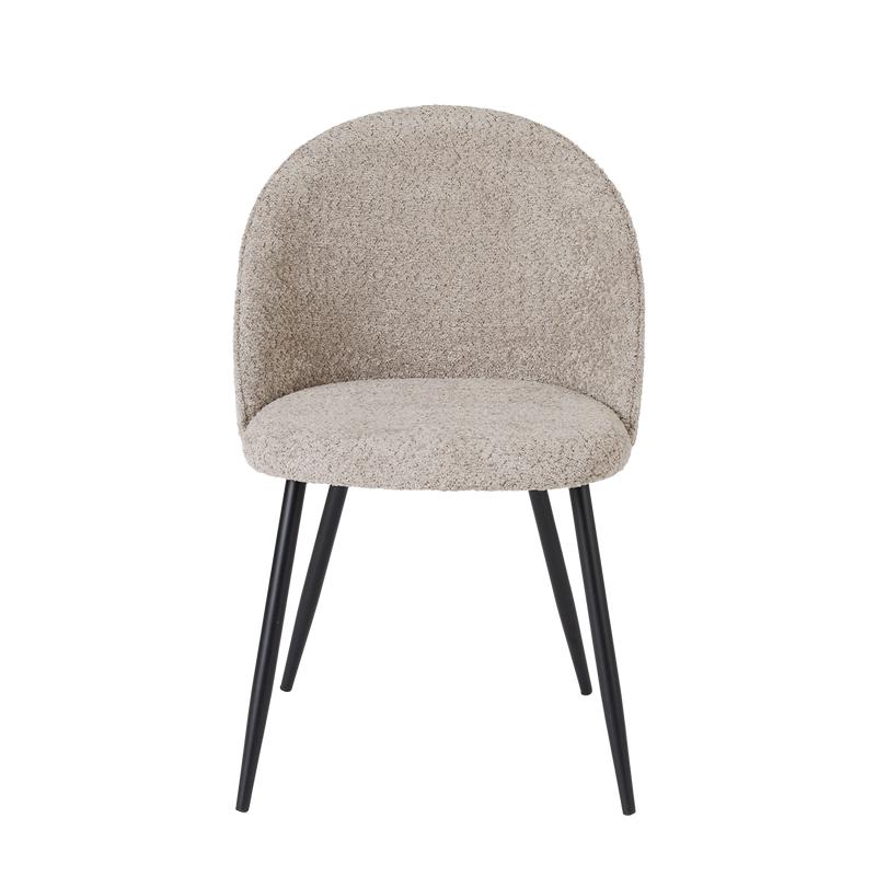 Bouclé chairs - 2-piece - soft taupe - single chair