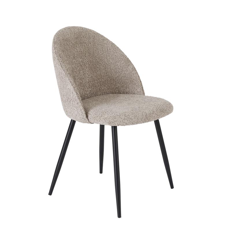 Bouclé chairs - 2-piece - soft taupe - right view