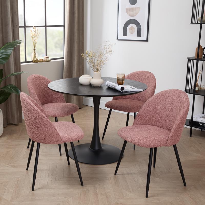 Bouclé chairs - 2-piece - smokey rose - mood picture