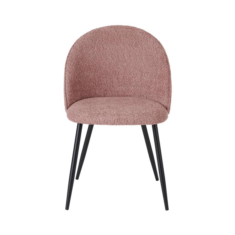 Bouclé chairs - 2-piece - smokey rose - single chair
