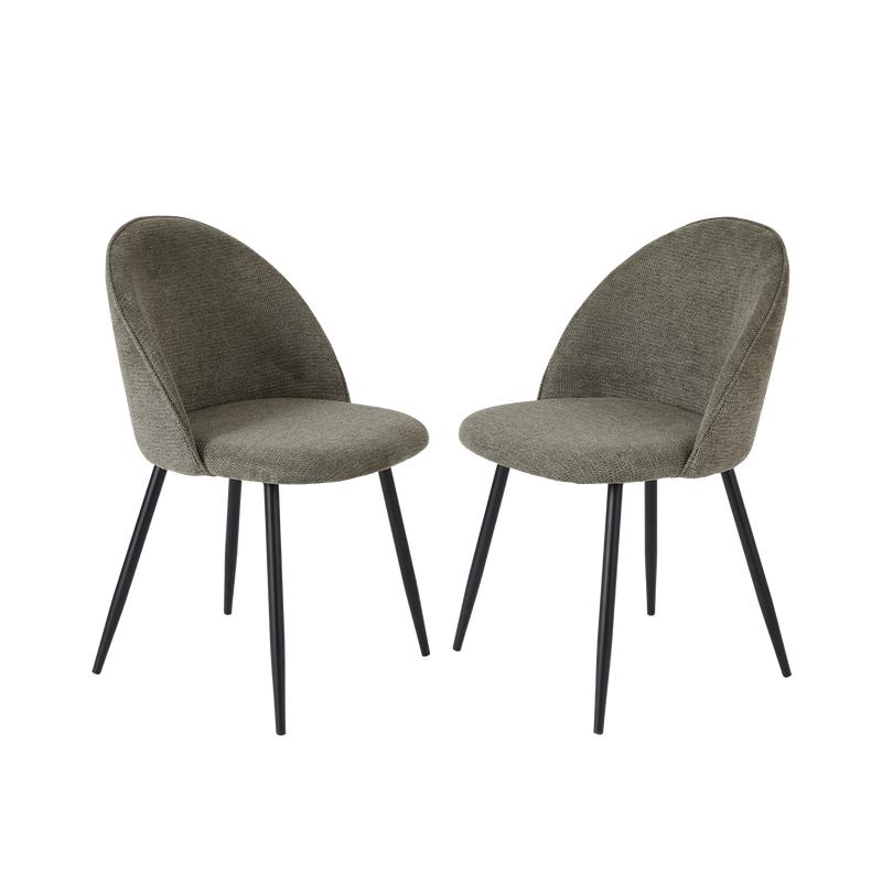 Eetkamerstoelen Chenille - 2 stuks - Smokey Olive