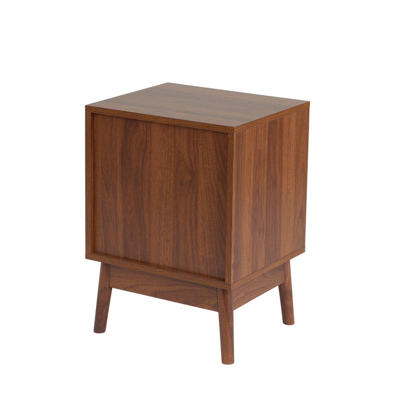 Bedside table with drawers - back view